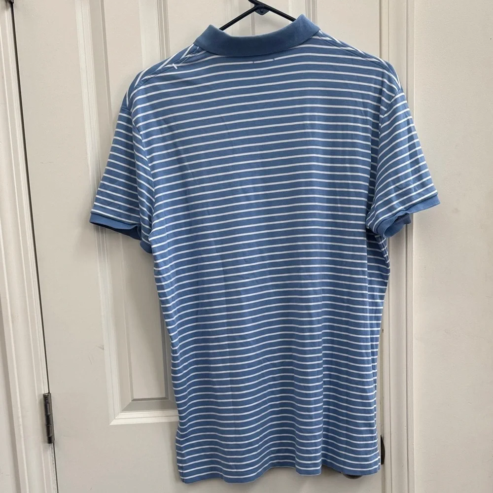 Polo by Ralph Lauren Blue & White Striped Cotton Polo